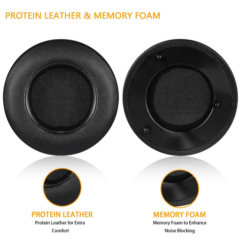 Jarmor ManO'War Earpads, JARMOR Replacement Memory Foam Ear Cushion Kit Pad Cover for Razer Razer ManO'War Headphone ONLY (Black) - Image 3